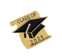 Broche commémorative en forme de chapeau de remise de diplôme pour réalisations académiques mémorables, standard, Acier allié