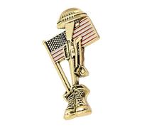 Broche commémorative en métal robuste pour homme - Accessoire armé parfait pour un événement sur le thème des soldats - Broche commémorative classique avec design robuste, One Size, Comme décrit
