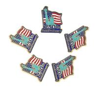 Broche Commémorative Patriotique Drapeau Américain, 250e | Rouge, Blanc et Bleu, Légère et Portable, pour Fête du 4 Juillet, Défilé et Célébration