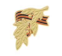 Broche commémorative traditionnelle russe en alliage avec ruban russe, mécanisme de fixation facile pour collectionneurs et activités culturelles, bijou à thème, taille unique, Comme décrit