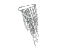 Broche conique en alliage léger avec perles et pompons pour fêtes et étoile