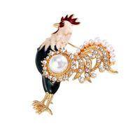 Broche coq culturelle zodiacs en alliage artisanal, accessoire léger pour le travail ou les célébrations