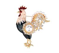 Broche coq en alliage, bijoux, accessoire culturel léger, accessoires vestimentaires pour les célébrations et la mode quotidienne, broche du nouvel an chinois