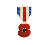 Broche coquelicot en émail pour homme et femme - Broche coquelicot pour le jour du Souvenir - Accessoires pour le jour de l'armistice, Small, Métal