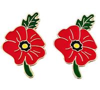 Broche coquelicot pour commémoration du jour du Souvenir Lest We Forget Veterans Memorial WW1, 1pc, Métal