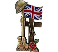 Broche coquelicot rouge Lest We Forget Bataille de la Somme Jour du Souvenir de l'armée britannique, Émail