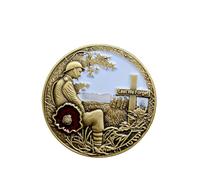 Broche coquelicot rouge Lest We Forget - Décoration du jour du Souvenir - Cadeaux anciens combattants