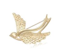Broche créative en alliage émaillé en forme d'hirondelle, bijou polyvalent, double couleur pour vêtements, sacs, chapeaux, décoration broche pour elle, taille unique, Comme décrit