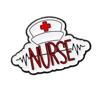 Broche créative en alliage émaillé pour les travailleurs de la santé avec lettres anglaises pour médecin, infirmière, broche mignonne série hôpital, taille unique, Comme décrit