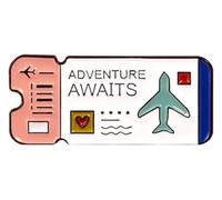 Broche créative en émail : billet aérien, film, art, punk, insigne, Klein, Métal non précieux