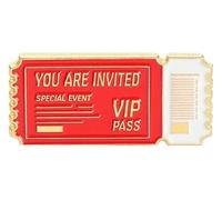 Broche créative en émail : billet aérien, film, art, punk, insigne, Klein, Métal non précieux