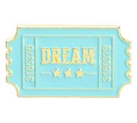 Broche créative en émail : billet aérien, film, art, punk, insigne, Klein, Métal non précieux