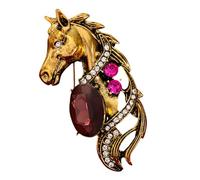 Broche créative en forme de cheval vintage moderne élégante en alliage pour corsage - Bijou pour les amateurs de mode vintage et moderne, One Size, Comme décrit