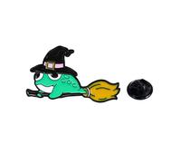 Broche créative en forme de grenouille verte - Accessoire robuste - Couleur vive durable - Pour un usage quotidien - Bijoux au design unique, taille unique, Comme décrit