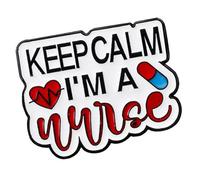 Broche créative en forme de lettre anglaise pour médecins et infirmières - En alliage émaillé - Accessoire de décoration tendance - Sac à dos - Vêtements - Chapeau, TAILLE UNIQUE, Comme décrit