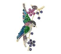 Broche créative en forme d'oiseau bleu avec cristaux pour un usage quotidien et des occasions spéciales