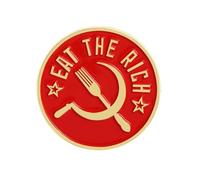 Broche créative Union soviétique drapeau russe, badge en métal avec ruban de Saint Georges et oreilles de blé, épinglette souvenir de la victoire, 1.0*1.0*1.0