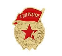 Broche créative Union soviétique drapeau russe, badge en métal avec ruban de Saint Georges et oreilles de blé, épinglette souvenir de la victoire, 1.0*1.0*1.0