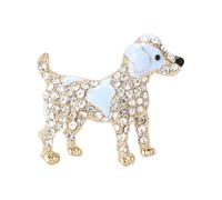 Broche créative unique en forme d'animal pour sac à dos, vêtements, bijoux, texture en alliage pour accessoires de mode et cadeaux, broche en forme de chien étincelant, Moyen, Comme décrit