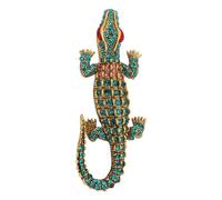 Broche Cristal Pin Broche Crocodile Rétro Avec Corsage En Diamant Broche Animal Épingle À Vêtements Épingle À Corsage Bleu