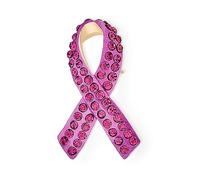 Broche Cristal Ruban Violet Survivant Du Cancer Du Pancréas - Design Émaillé Élégant - Accent Plaqué Argent - Accessoire Inspirant Pour Femmes