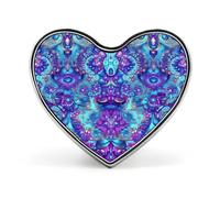 Broche cœur en émail, motif mandala psychédélique, hypnose, badge mignon et amusant pour sacs à dos et chapeaux, 2,5 cm