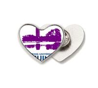 Broche cœur en métal de l'université de Pékin - Tourisme urbain - Pékin - Chine