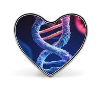 Broche cœur hélice génétique ADN « Oubliez-moi » pour sac à dos ou revers, broche Saint-Valentin, anniversaire