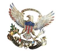 Broche d ' accent d ' événement, broche de Corsage patriotique, thème du jour de l ' indépendance, ton or, rouge, blanc, bleu, accessoire de tenue, bijoux
