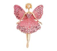 Broche d ' ange de danse en alliage polyvalente pour sacs, chapeaux, décoration de vêtements, avec des motifs de fille de ballet, fixation sécurisée, danseuse en alliage, ajustement confortable, danse