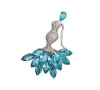 Broche d ' insigne de broche de sirène en alliage à la mode avec scintillants, parfaite pour les fêtes, les événements, la de sirène en