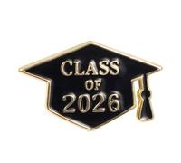 Broche d ' insigne de casquette de de diplôme de l ' année 2026, broche émaillée en alliage Zn pour étudiants, Souvenir de réussite académique, broche académique en alliage