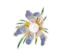 Broche d ' orchidées exquises, Badge de fleur élégant, broche de mode pour dames, Texture en alliage, convient femmes à la mode à la recherche d ' élégance, épingle de soirée