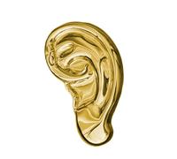 Broche d ' oreille élégante en alliage d ' argent et d ' or, accessoire de bijoux inspiré de l ' art tendance, parfait pour les tenues décontractées ou formelles, épingle à revers d ' oreille