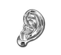 Broche d ' oreille élégante en alliage d ' argent et d ' or, accessoire de bijoux inspiré de l ' art tendance, parfait pour les tenues décontractées ou formelles, Badge de poitrine élégant