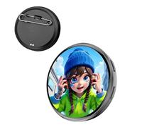 Broche d'affichage numérique, broche portable pour écran de 1,5 pouces avec animation dynamique, badge électronique avec batterie rechargeable, accessoire de vêtements, fan Gear pour anime et cosplay