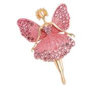 Broche d'ange de danse multifonction en alliage pour sacs, chapeaux, vêtements, décoration avec motif danseuse de ballet, fixation sécurisée, broche élégante, One Size, Comme décrit