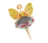 Broche d'ange de danse multifonction en alliage pour sacs, chapeaux, vêtements, décoration avec motif danseuse de ballet, fixation sécurisée, broche élégante, TAILLE UNIQUE, Comme décrit
