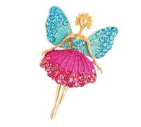 Broche d'ange de danse multifonction en alliage pour sacs, chapeaux, vêtements, décoration avec motif de danseuse de ballet, One Size, Comme décrit