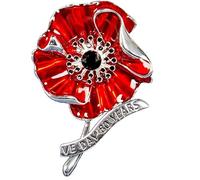 Broche d'anniversaire, souvenir des héros de la Seconde Guerre mondiale, broche d'insigne de coquelicot, broche émaillée d'insigne en métal, cadeau décoratif d'anniversaire de vétéran