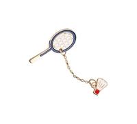 Broche de badminton de ping-pong en caoutchouc pour bijoux de dessin animé balle de sport bleue chpin chaîne badminton ping-pong broche bijoux broche dessin animé balle de sport épingle bleue