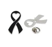 Broche de bienfaisance durable Kirsite - Motif colombes - Pour activités de plein air - Approuvé - Collecte de fonds - Broche ruban colombes - Événement caritatif, One Size, Comme décrit