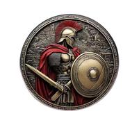 Broche de casque grec, épingle à revers de conception de soldat rond rétro | L'accent métallique d'inspiration Vintage ajoute du caractère aux chemisiers, manteaux, robes, foulards et tenues de fête de