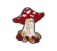 Broche de champignon de dessin animé légère et portable Composition en alliage sur le thème du conte de Hobgoblin pour un ajout de charme rapide vêtement Fantaisie Hobgoblin Tale Broche de dessin