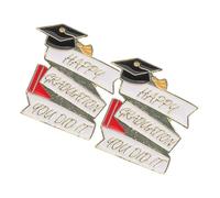 Broche de Chapeau de Bachelier 2 Pièces en Alliage de Zinc, Design Créatif