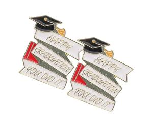 Broche de Chapeau de Bachelier 2 Pièces en Alliage de Zinc, Design Créatif