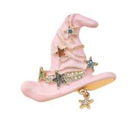 Broche de chapeau de sorcière en alliage, épingle de sécurité avec décorations en, parfaite pour le Cosplay et le quotidien des amateurs de sorcières