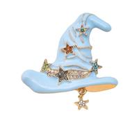 Broche de chapeau de sorcière en alliage, épingle de sécurité avec décorations en, parfaite pour le Cosplay et le quotidien des amateurs de sorcières