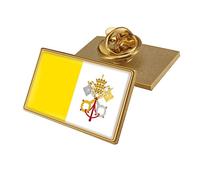 Broche De Chemise De Drapeau Du Vatican À L'Huile De Gouttes De Cristal, Boutons Couvrant Les Broches, Boutons Invisibles De Sécurité, Empêchent L'Exposition Accidentelle Des Boutons Pour Sacs, T
