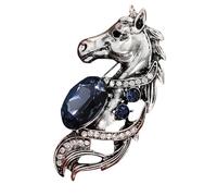 Broche de cheval créative, vintage, moderne, élégante, en alliage, épingle de corsage, bijou de poitrine, bijou pour les amateurs de mode, broche artisanale, Einheitsgröße, comme décrit